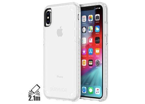 Griffin Survivor Strong - Coque de protection pour téléphone portable - polycarbonate - clair - pour Apple iPhone XS Max
