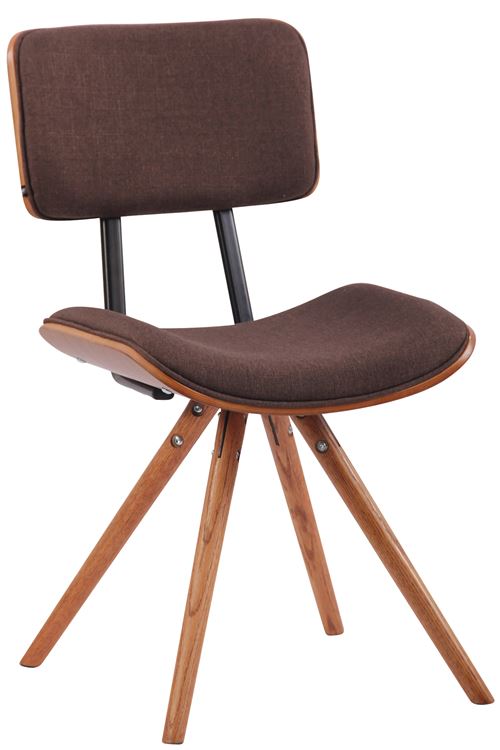 Chaise de salle à manger Delft en tissu , Noyer / Marron