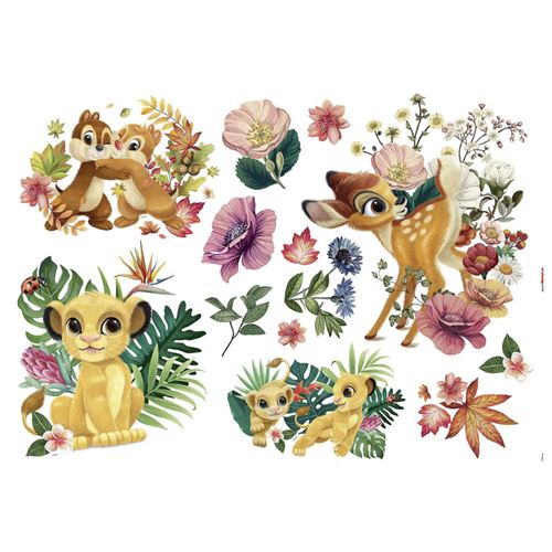 Sticker mural géant Be in Nature Simba, Timon et Pumba Le Roi Lion Disney
