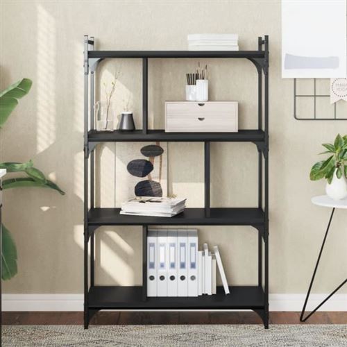 VIDAXL - Bibliothèque - 4 Niveaux - 76x32x123 cm - Noir - Image 2