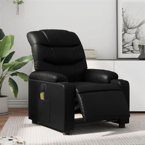 Non Communiqué Noir Vidaxl Fauteuil De Massage, Relaxation Électrique Similicuir