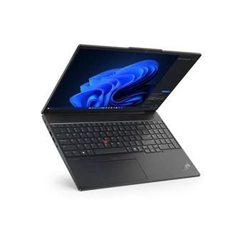 Lenovo ThinkPad E16 Gen 2 21M5 - Conception de charnière à 180 degrés - AMD Ryzen 5 - 7535HS / jusqu'à 4.55 GHz - Win 11 Pro - Radeon 660M - 16 Go RAM - 1 To SSD TCG Opal Encryption 2, NVMe - 16" IPS 1920 x 1200 - Gigabit Ethernet - Wi-Fi 6E, Bluetoot
