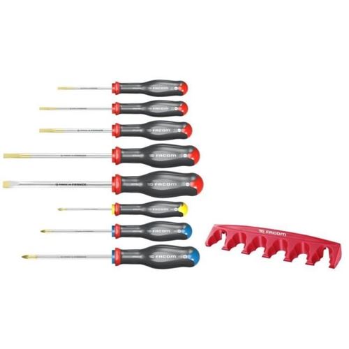 Non Communiqué Noir Coffret De 8 Tournevis Protwist Facom - At.8pb - Fente/Prozidriv/Phillips - Gris
