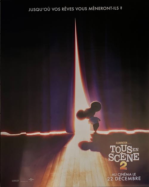 Affiche de Cinéma Originale - Tous En Scène 2 - 2022 - 118x158cm