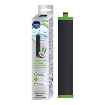 Kit de flitration externe eco-responsable universel Wpro avec cartouche compostable et remplacable Capacite : 5000 litres maximumDuree de vie : 6 mois d''utilisation continueTemperature de fonctionnement : Min. 4C (39F) / Max. 38C (100F)