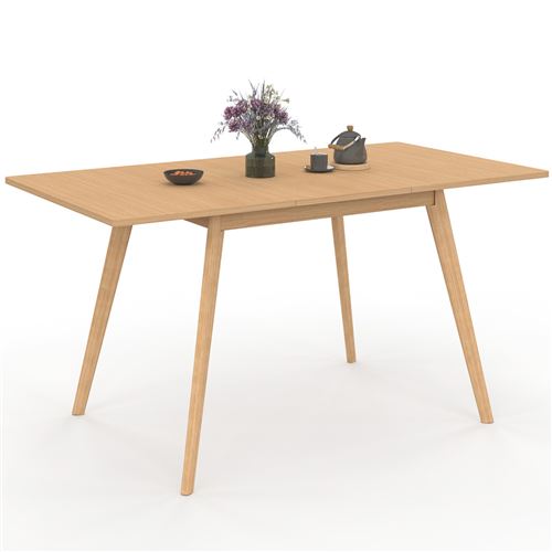 Table à manger extensible 4-8 places 110-150 cm effet bois