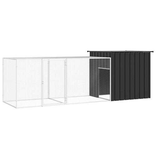 Comparer les prix de vidaXL Poulailler Anthracite 300x91x100 cm Acier galvanisé