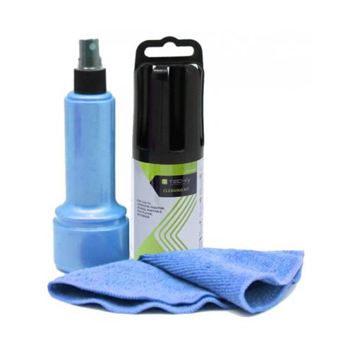 TECHLY - Kit de nettoyage électronique - Spray et chiffon microfibre - 150 ml - Image 2