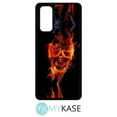 Coque My Kase pour Galaxy S20 FE 5G tête de mort en feu Noir