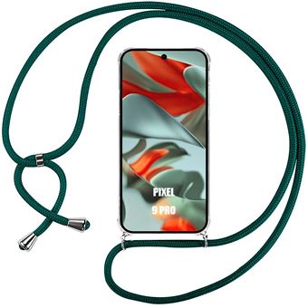 Coque pour Google Pixel 9 Pro, Protection Antichoc Renforcée avec Cordon Vert Nuit - BOOLING - 1