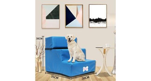 Meilleurs prix pour Mode nouveau cuir pliable escalier pour animaux de compagnie lit amovible pour animaux de compagnie chat chien rampe 3 étapes