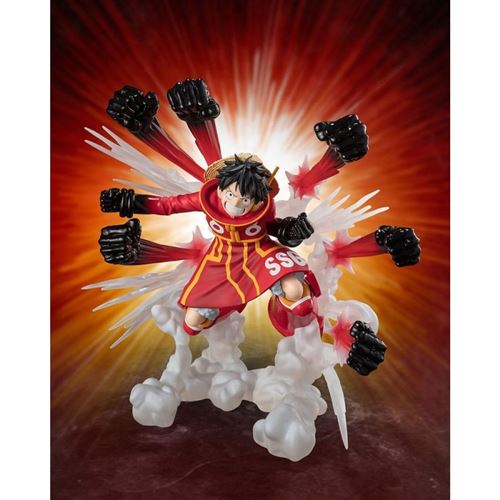 One Piece - Statuette Figuarts Zero Extra Battle Monkey D. Luffy -Gum Gum Hawk Gatling- 19 Cm