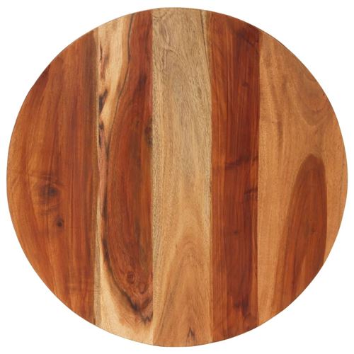 vidaXL Dessus de table Bois solide Rond 15-16 mm 60 cm
