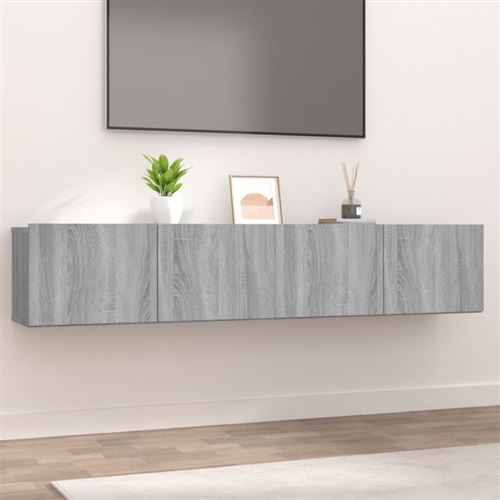 Meubles TV 2 pcs sonoma gris 80x30x30 cm bois d ingénierie