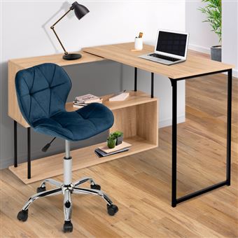 Albad - fauteuil pivotant style moderne bureau/chambre d'ado