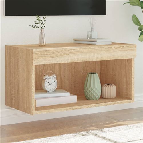 Vidaxl Meuble Tv Avec Lumières Led - Chêne Sonoma - Image 3