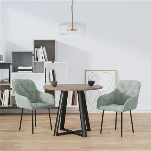 Vidaxl Gris/Clair - Lot De 2 Chaises À Manger - Image 3