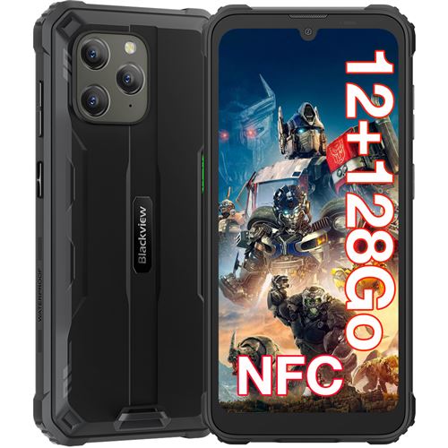 BLACKVIEW BV5300 Plus Smartphone 6 4Go+128Go 6580mAh(10W) Android 13 téléphone Dual SIM 4G-Noir (273g )