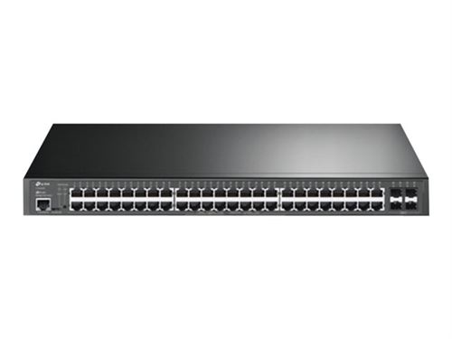 Tp-Link Jetstream Tl-Sg3452P V1 - Commutateur - Géré - 48 X 10/100/1000 (Poe+) + 4 X Gigabit Sfp - Montable Sur Rack - Poe+ (384 W)