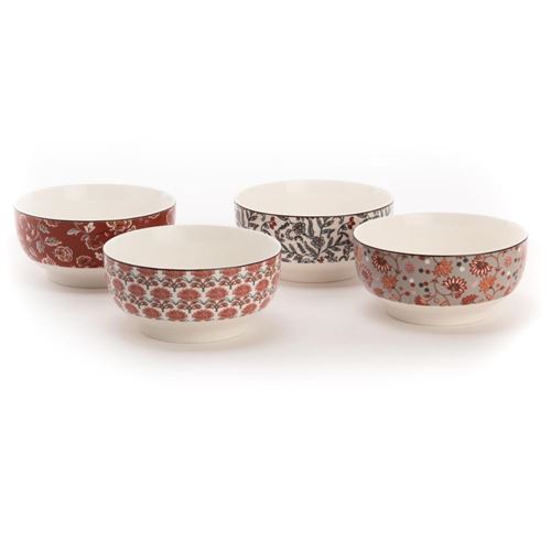 Non Communiqué Blanc Coffret 4 Bols Anjali 40Cl - Amadeus - Porcelaine
