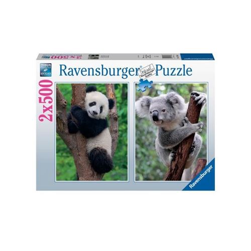 Ravensburger - Puzzle 2x500 pieces - Panda et koala - Puzzle adultes Des 10 ans - 17288