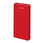 Batterie externe fast charge de 10000 mAh 2 USB Rouge - SBS