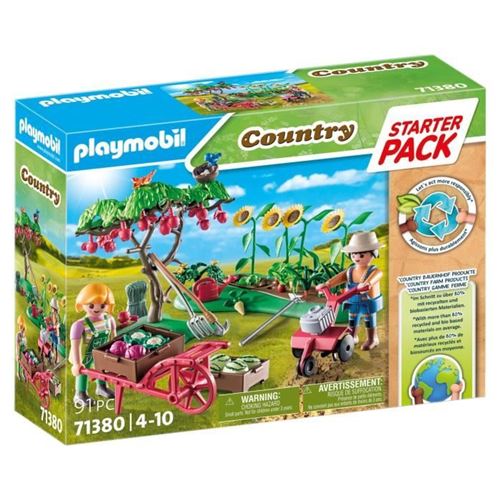 Playmobil 71380 Starter Pack Jardin Potager, Country La Vie A La Ferme, Avec 2 Personnages Et Accessoires, Des 4 Ans