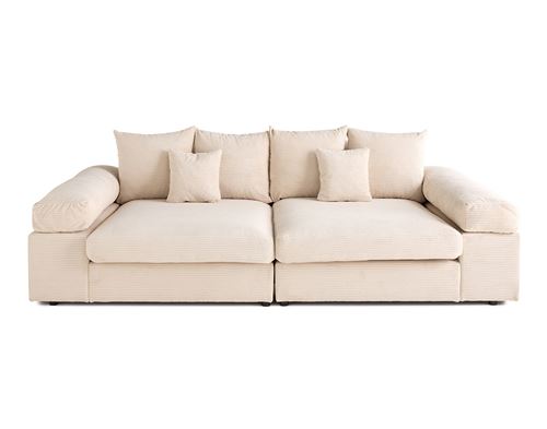 BestMobilier - Canapé droit - Lisa Design - 3 places - Beige - 270 x 135 x 80 cm - Image 3