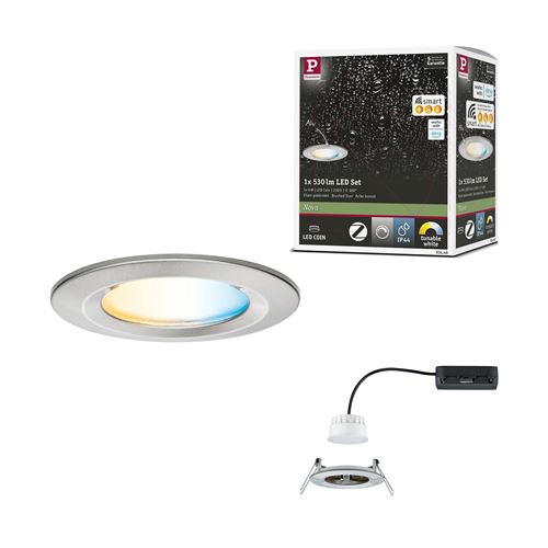 Paulmann 92448 LED-Deckenleuchte, LED-Einbauleuchte 6W Eisen (gebürstet)