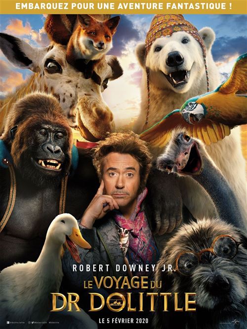 Le voyage du Dr Dolittle - 2020 - Robert Downey Jr., Antonio Banderas - 40x60cm - Affiche de cinéma originale pliée