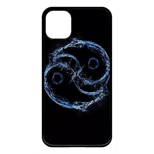 Coque My-Kase pour iPhone 11 - yin yang eau water - Plastique Noir