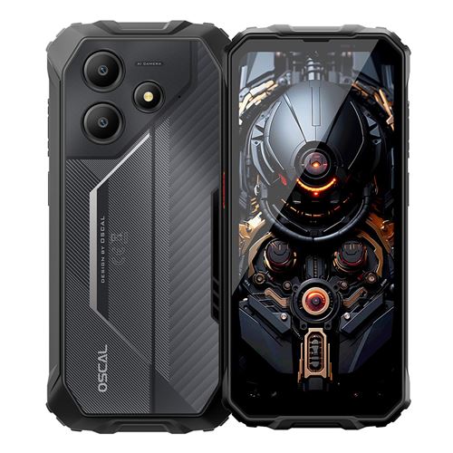 Smartphone Oscal MARINE 2 6.56 24Go 256Go Android 15 Telephone Portable dual sim 4G-Noir