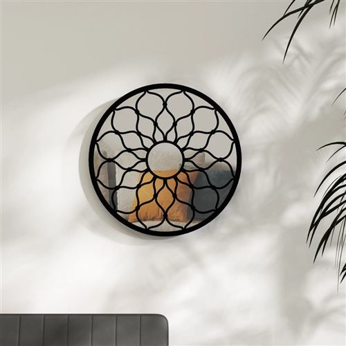 Vidaxl Noir Miroir 60 Cm Fer - Image 3