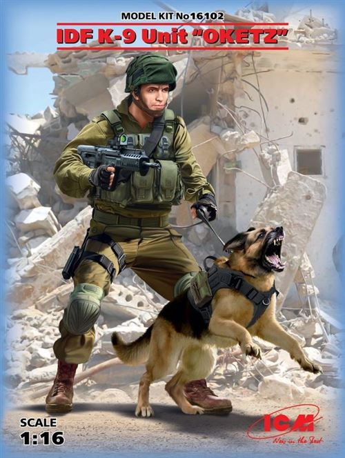 Idf K-9 Unitz oketz With Dog - 1:16e - Icm