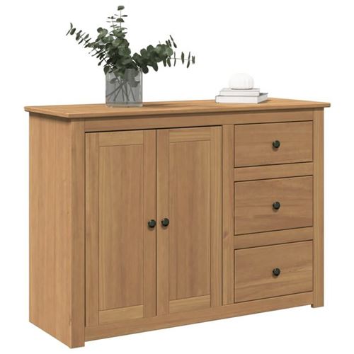 vidaXL Buffet avec tiroirs Panama 112x40x80 cm bois massif de pin, meuble de rangement, meuble de rangement de cuisine, 4016385