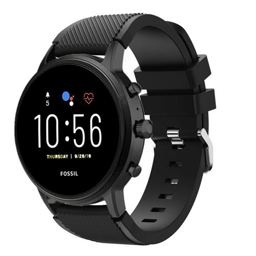 Strap-it Bracelet silicone - compatible pour Fossill Gen 5 (noir)