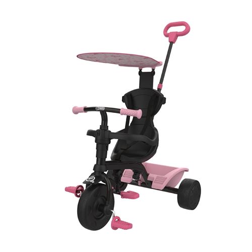 Tricycle enfant évolutif 4 en 1 rose DINO dès 1 an
