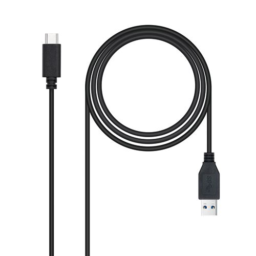 Non Communiqué Noir Nanocable Câble Usb-A/C 3.1 M/M 2M (Noir)