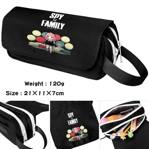 Trousse à crayon Spy x Family pour Garçon et Filles (PC5792) 21x11x7 cm Noir