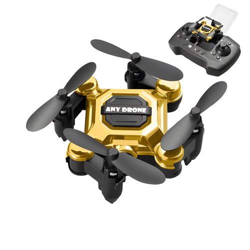 Drone SZSMART 4K Or Portable pliable à altitude fixe avec caméra 1 batteries Durée de vie de la batterie 10 min
