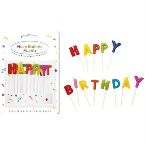 Bougies d'anniversaire - Happy Birthday