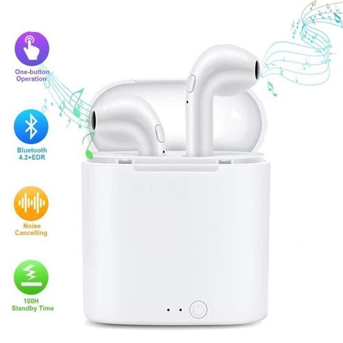 Écouteurs sans Fil Bluetooth avec micro - Compatible tous les téléphones