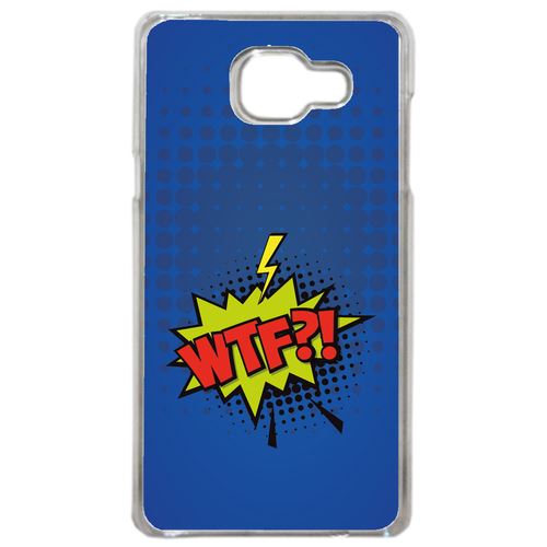 Coque Wtf Fond Bleu Lectrique Compatible Samsung Galaxy A3 2016 Transparent