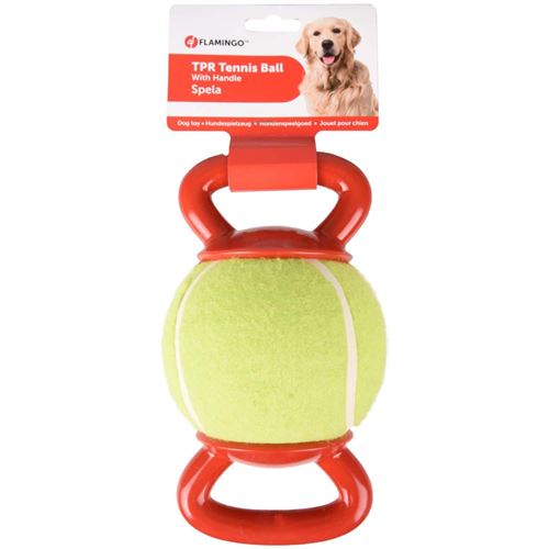Balle de tennis avec 2 poignées. ø 13 cm. pour chien. - Flamingo Pet Products - FL-518650