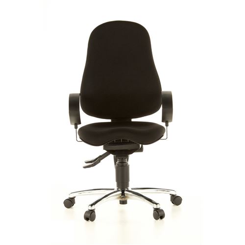 Siège wellness / Siège de bureau SITNESS 10, tissu noir, chromé