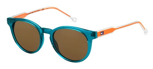 Tommy Hilfiger lunettes de soleil pour enfants avec sangle élastique TH1426/S Y55/9W junior bleu/orange