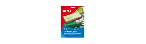 APLI PAPER Etiquettes permanentes transparentes Apli 210 x 297 mm - 10 feuilles