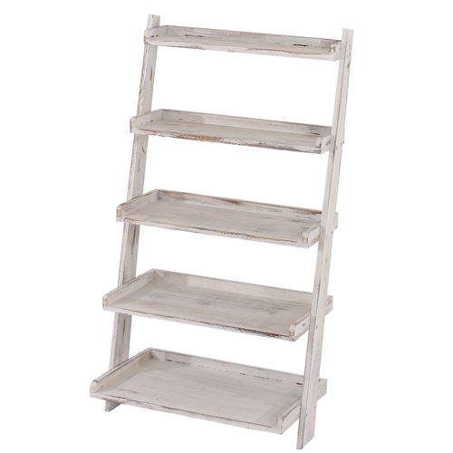 Étagère / jardinière / étagère à plantes / étagère florale, shabby, vintage, 64x38x119cm, blanc