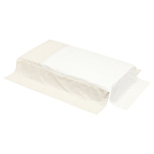 Dessus De Lit Dehoussable 70X140 Cm Star Beige