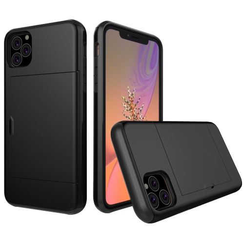 Coque en TPU hybride avec fente pour carte noir pour votre Apple iPhone XR 6.1 pouces (2019)